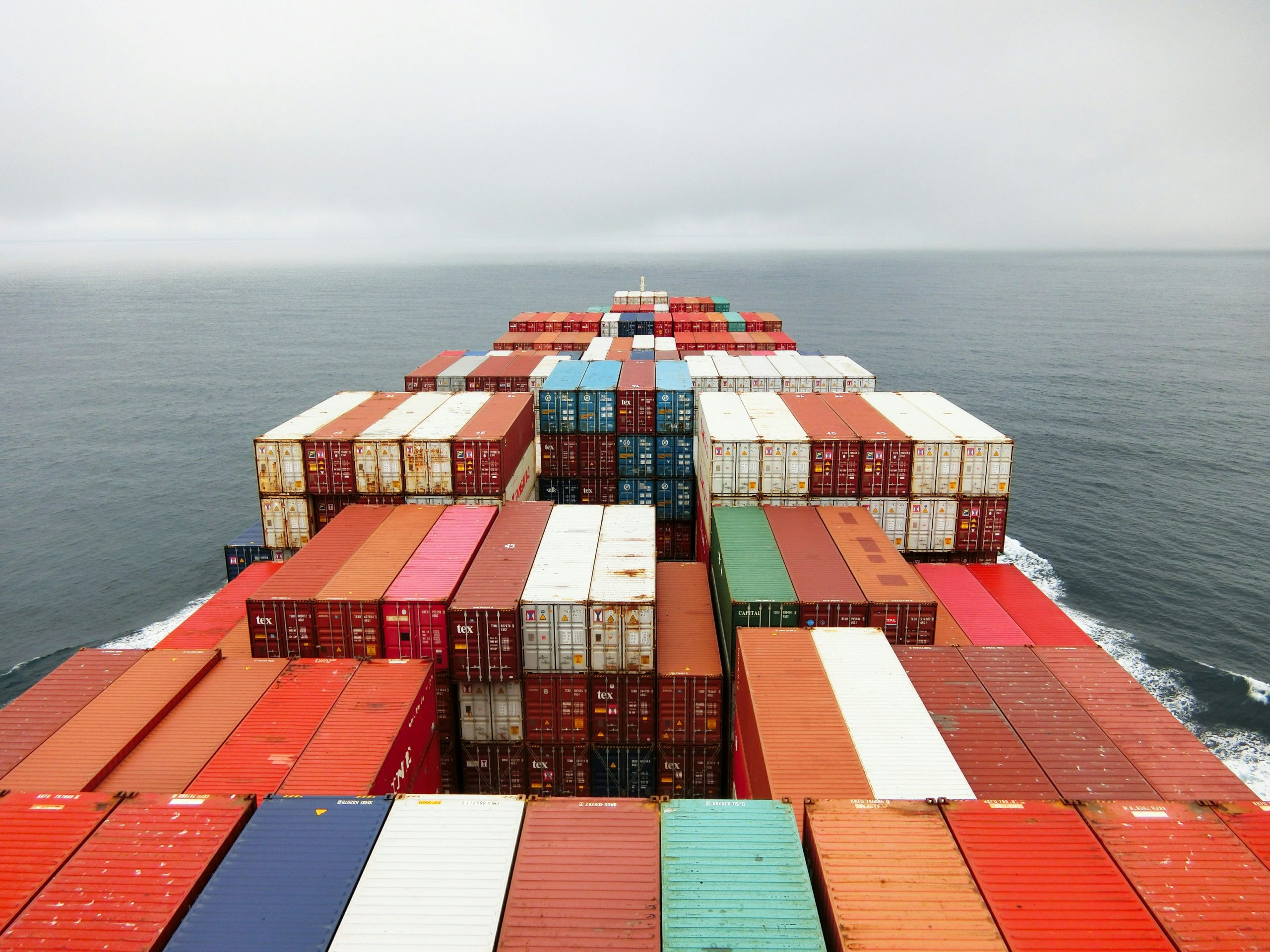 View from the bridge of one of my previous vessels. Somewhere in the middle of the ocean.
